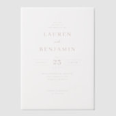 Elegant Black Gold Formal Invitations ベラム紙招待状 (正面)