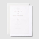Elegant Black Gold Formal Invitations ベラム紙招待状 (オフセット)