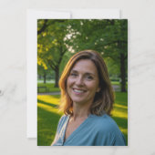 Elegant Black Gold Glitter 50th Birthday Photo 招待状 (裏面)