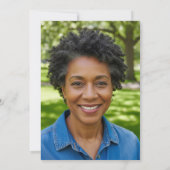 Elegant Black Gold Glitter 66th Birthday Photo 招待状 (裏面)