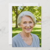 Elegant Black Gold Glitter 77th Birthday Photo 招待状 (裏面)