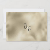 Elegant black gold glitter drips Thank You  招待状 (裏面)