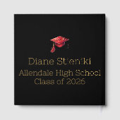 Elegant Black & Gold Graduation ゲストブック (裏面)