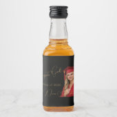 Elegant Black & Gold Graduation リキュールボトルラベル (正面)