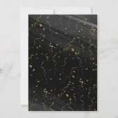 Elegant Black & Gold Graduation Party 招待状 (裏面)