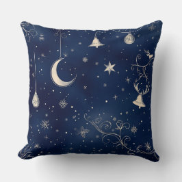 Elegant Black& Gold & Green & Red Christmas Pillow クッション