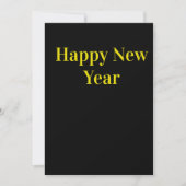 Elegant Black & Gold Happy New Year Greeting Card 招待状 (正面)