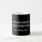 Elegant Black Gold Keepsake Mug Gift for Dad コーヒーマグカップ (中央)