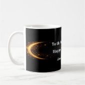 Elegant Black Gold Keepsake Mug Gift for Dad コーヒーマグカップ (左)