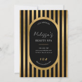 Elegant Black & Gold Lashes Hair Spa Price List (裏面)