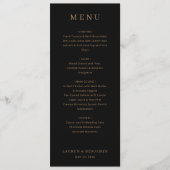 Elegant Black Gold Menu メニュー (正面)