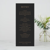 Elegant Black Gold Menu メニュー (スタンド正面)