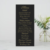 Elegant Black & Gold Menu card メニュー (スタンド正面)