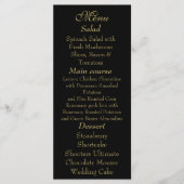 Elegant Black & Gold Menu card メニュー (正面)
