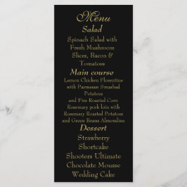 Elegant Black & Gold Menu card メニュー