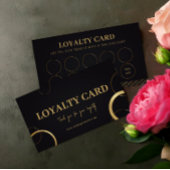 Elegant Black & Gold Modern Customer Reward ロイヤリティカード