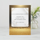 Elegant Black & Gold New Year 2025 Invitation  シーズンカード (スタンド正面)