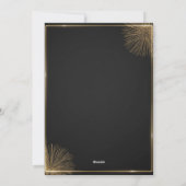 Elegant Black & Gold New Year 2025 Invitation  シーズンカード (裏面)
