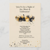 Elegant Black & Gold New Year Invitation 招待状 (裏面)
