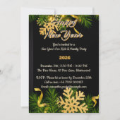 Elegant Black & Gold New Year Invitation 5x7  招待状 (正面)