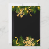 Elegant Black & Gold New Year Invitation 5x7  招待状 (裏面)