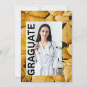 Elegant Black Gold Nursing Graduation Invitation a 招待状 (正面)