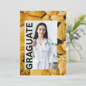 Elegant Black Gold Nursing Graduation Invitation a 招待状 (スタンド正面)