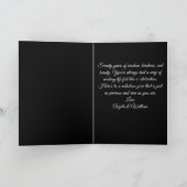 Elegant Black Gold Onyx Pearl 70th Birthday カード (内部)