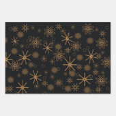 Elegant Black & Gold Personalized Christmas ラッピングペーパーシート (正面2)