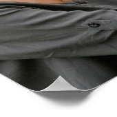 Elegant  Black Gold  Photo Memorial Welcome Sign ポスター (角)