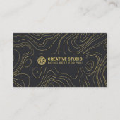 Elegant Black & Gold Photographer, Creative Studio 名刺 (正面)