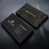Elegant Black & Gold Photographer, Creative Studio 名刺