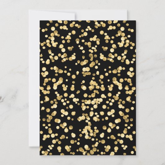 Elegant Black & Gold Retirement Party 招待状 (裏面)