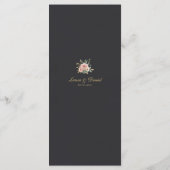 Elegant Black & Gold Roses Wedding Flat Menu メニュー (裏面)