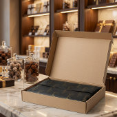 Elegant Black Gold Script Chocolatier Qr Code 薄葉紙