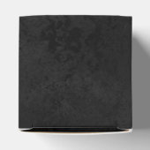 Elegant Black & Gold Script Forty Modern Birthday フェイバーボックス (上部)