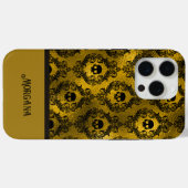 Elegant Black & Gold Skull Gothic Halloween Samsun Case-Mate iPhoneケース (裏面 (横))