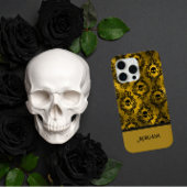 Elegant Black & Gold Skull Gothic Halloween Samsun Case-Mate iPhoneケース
