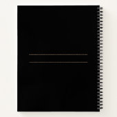 Elegant Black & Gold Spiral Notebook ノートブック (裏面)