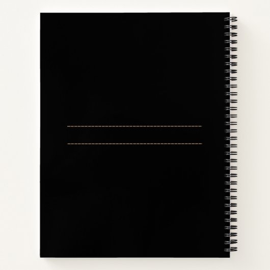 Elegant Black & Gold Spiral Notebook ノートブック (裏面)