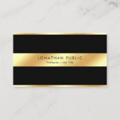 Elegant Black & Gold Template Professional Modern 名刺 (正面)