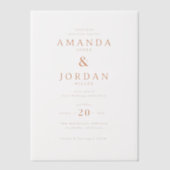 Elegant Black Gold Wedding Invitation ベラム紙招待状 (正面)