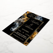 Elegant Black & Gold Wedding Invitation 箔招待状 (回転した状態)