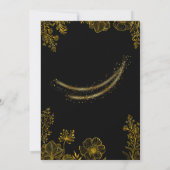 Elegant Black & Gold Wedding Invitation | Luxury  招待状 (裏面)