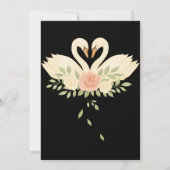 Elegant Black & Gold Wedding Invitation Template 招待状 (裏面)