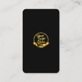 Elegant Black Gold WhatsApp QR Code 名刺 (裏面)
