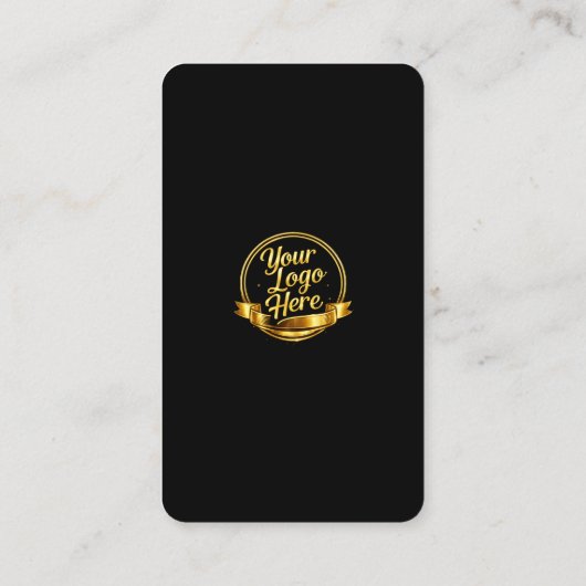 Elegant Black Gold WhatsApp QR Code 名刺 (裏面)