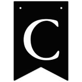 Elegant Black Graduation Party バンティングフラッグ (第2の旗)