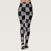 Elegant black &gray checkered レギンス (裏面)