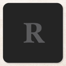 Elegant Black &gray Monogram 